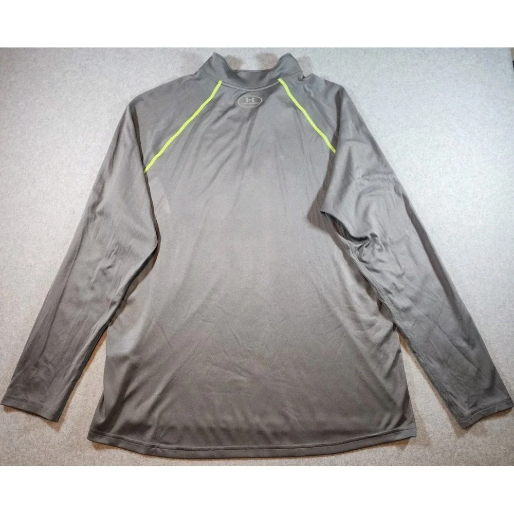 Under Armour Men's Fitted Athletic Fishing Shirt, Size 2XL, Gray, Long Sleeve